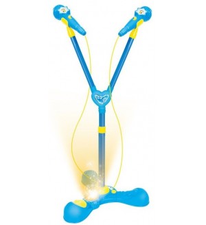 Детски микрофон на стойка 2 в 1 Raya Toys, син Детски микрофон на стойка 2 в 1 Raya Toys, син