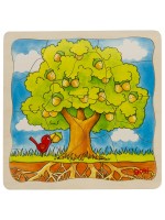 Детски многослоен пъзел Goki - Дърво
