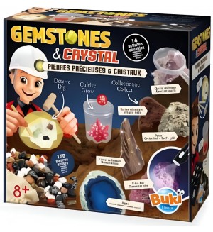 Детски научен комплект Buki France - Кристали и скъпоценни камъни Детски научен комплект Buki France - Кристали и скъпоценни камъни