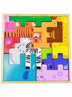 Детски пъзел Acool Toy - Тетрис с животни, 13 части