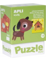 Детски пъзел Apli Kids - Къде живеят животните, 24 елемента
