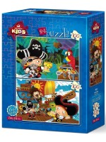Детски пъзел Art Puzzle 2 х 100 части - Пирати