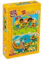 Детски пъзел Art Puzzle 2 в 1 - Детски приключения