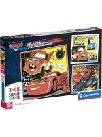 Детски пъзел Clementoni от 3 x 48 части - Колите (вариант 2)
