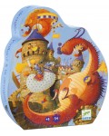 Детски пъзел Djeco - Рицарят и дракона, 54 части