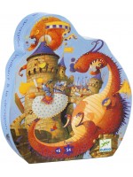 Детски пъзел Djeco - Рицарят и дракона, 54 части Детски пъзел Djeco - Рицарят и дракона, 54 части