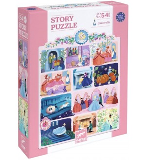 Детски пъзел Djeco Story Puzzle - Пепеляшка, 54 части Детски пъзел Djeco Story Puzzle - Пепеляшка, 54 части
