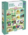 Детски пъзел Djeco Story Puzzle - Трите малки прасенца, 35 части