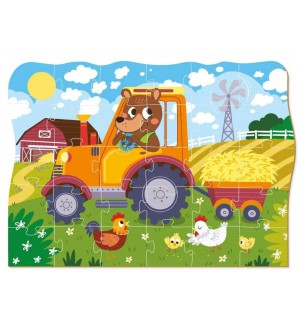 Детски пъзел Dodo - Мечето Теди - фермер, 30 части