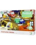 Детски пъзел Dodo Transport Series - Строителни превозни средства, 30 части