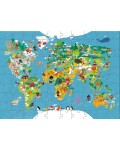 Детски пъзел Haba - Kарта на света, 100 части