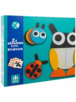 Детски пъзел Kruzzel - Геометрични фигури на животни