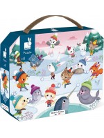 Детски пъзел Janod - Снежно парти, 36 части