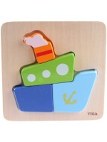 Детски пъзел Viga - Кораб, 4 части