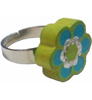 Детски пръстенчета Woody - Цветя и сърца, асортимент Детски пръстенчета Woody - Цветя и сърца, асортимент