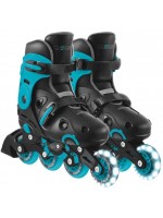 Детски ролери Globber - Go Skates Lights, размер 34-37, сини