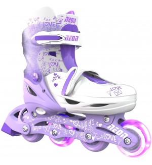 Детски ролери 2 в 1 Yvolution - Neon Combo Skates, размер 30-33, лилави