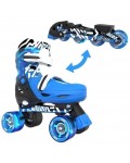 Детски ролери 2 в 1 Yvolution - Neon Combo Skates, размер 30-33, синьо-бели