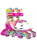 Детски ролери 2 в 1 Yvolution - Neon Combo Skates, размер 34-37, розово-жълти