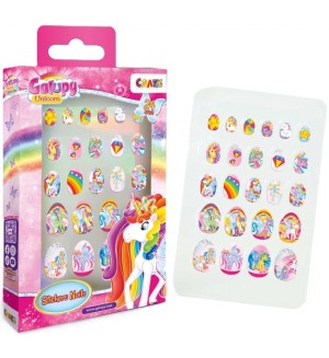 Детски стикери за маникюр Craze - Еднорог, 24 броя Детски стикери за маникюр Craze - Еднорог, 24 броя