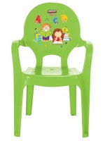 Детски стол Pilsan - Зелен, с букви