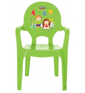 Детски стол Pilsan - Зелен, с букви