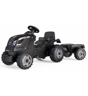 Детски трактор с педали Smoby Farmer XL - С ремарке, черен