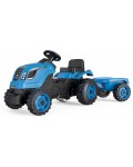 Детски трактор с педали Smoby Farmer XL - С ремарке, син