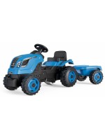 Детски трактор с педали Smoby Farmer XL - С ремарке, син