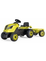 Детски трактор с педали Smoby Farmer XL - С ремарке, зелен