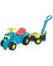 Детски трактор за бутане 2 в 1 Ecoiffier - Син, с ремарке и косачка
