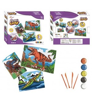 Детски творчески комплект Raya Toys - Картини на динозаври