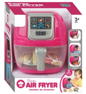 Детски уред за готвене Felyx Toys - Power Air Fryer, розов