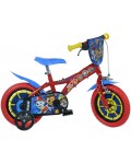 Детски велосипед Dino Bikes - Paw Patrol, 12'', червен