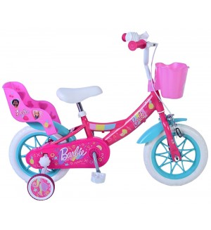 Детски велосипед с помощни колела E&L cycles - Barbie, 12'' Детски велосипед с помощни колела E&L cycles - Barbie, 12''