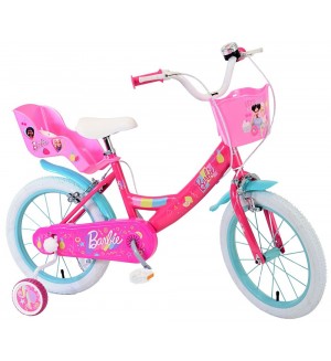 Детски велосипед с помощни колела E&L cycles - Barbie, 16'' Детски велосипед с помощни колела E&L cycles - Barbie, 16''