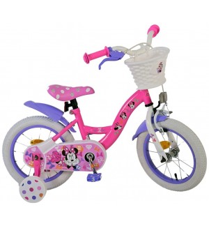 Детски велосипед с помощни колела E & L cycles - Disney Minnie, 14''