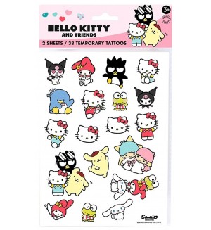 Детски временни татуировки Micki - Hello Kitty, 38 броя