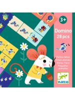 Детско домино Djeco - Малки животни, 28 елемента
