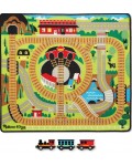 Детско килимче за игра Melissa & Doug - Влакова композиция