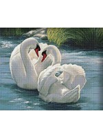 Диамантен гоблен Collection D’Art - Лебеди, 38 x 48 cm