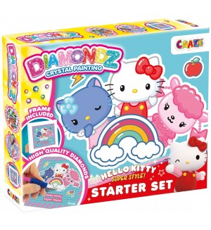 Диамантен гоблен Craze - Hello Kitty, за начинаещи