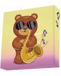 Диамантен гоблен Diamond Dotz - Sax Bear, 1722 диаманта