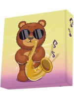 Диамантен гоблен Diamond Dotz - Sax Bear, 1722 диаманта