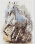 Диамантен гоблен Ideyka - Бял кон, 40 х 50 cm