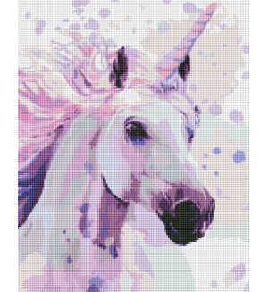 Диамантен гоблен Ideyka - Еднорог, 40 х 50 cm