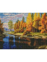Диамантен гоблен Ideyka - Есен, 40 х 50 cm