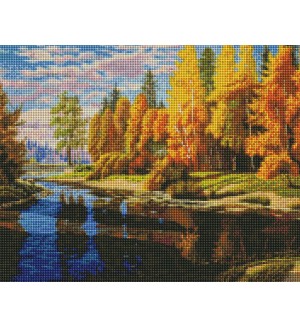 Диамантен гоблен Ideyka - Есен, 40 х 50 cm