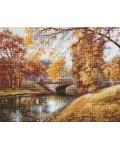 Диамантен гоблен Ideyka - Есенен пейзаж, 40 х 50 cm