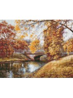 Диамантен гоблен Ideyka - Есенен пейзаж, 40 х 50 cm
